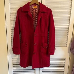 Red peacoat